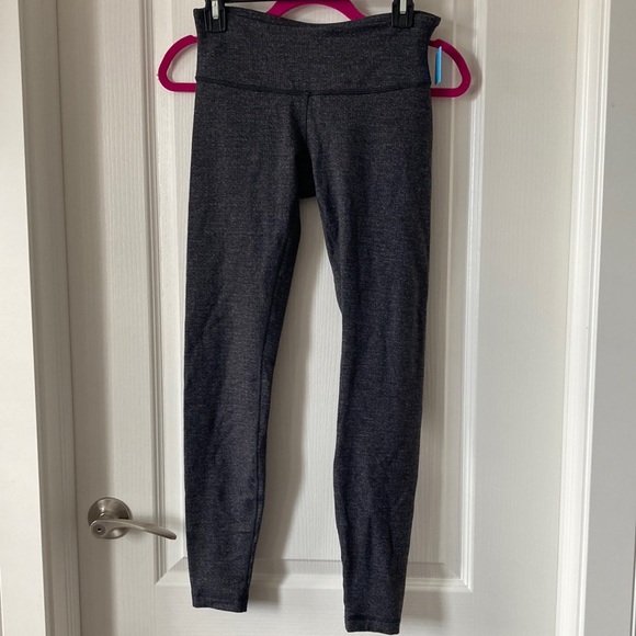 Lulu Lemon High Rise Wunder Under Herringbone Leggings - Picture 2 of 5